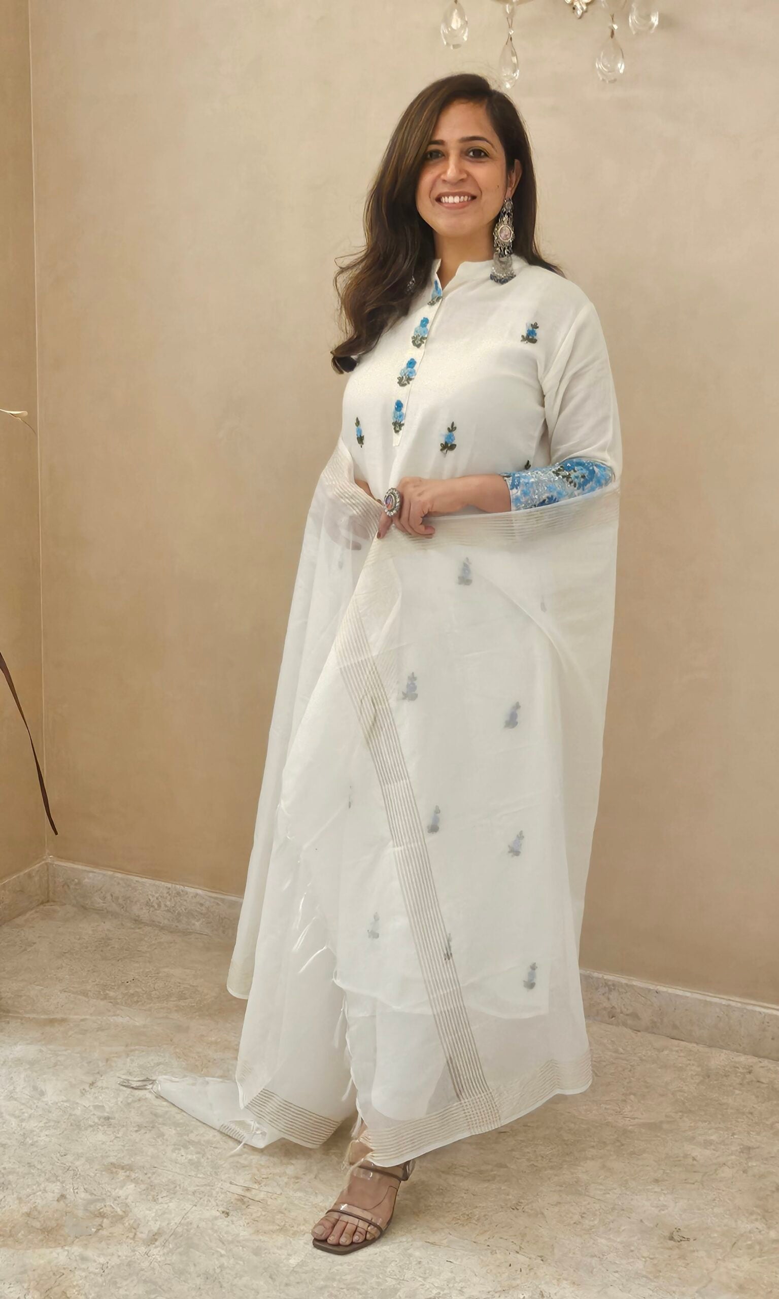 Heart On The Sleeves – Embroidered Cotton Silk Kurta Set