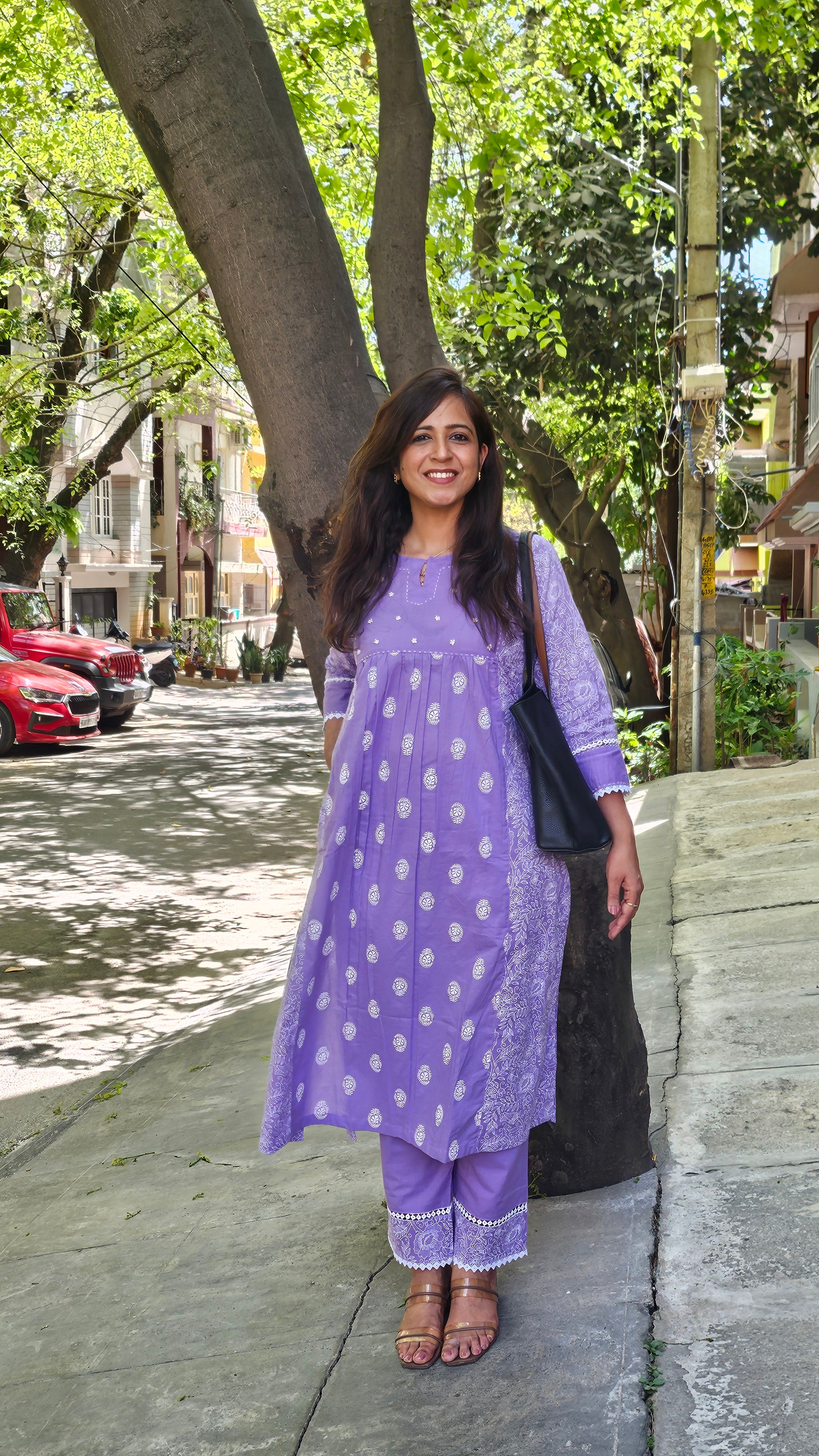 Lavender Love – Cotton Kurta Pant Set