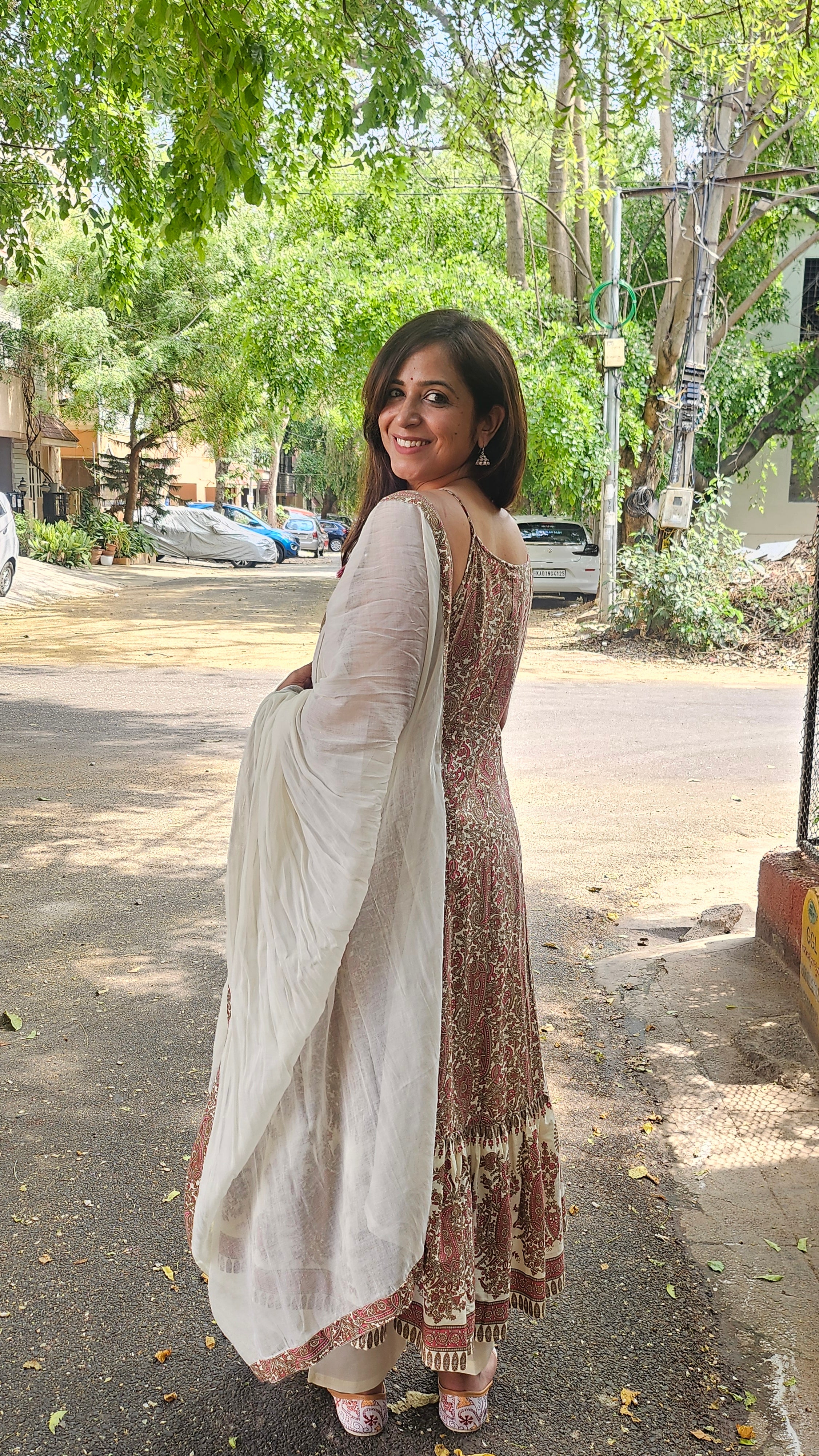 Chic Printed Cotton Kurta Pant Set for Women – Indo-Western Style