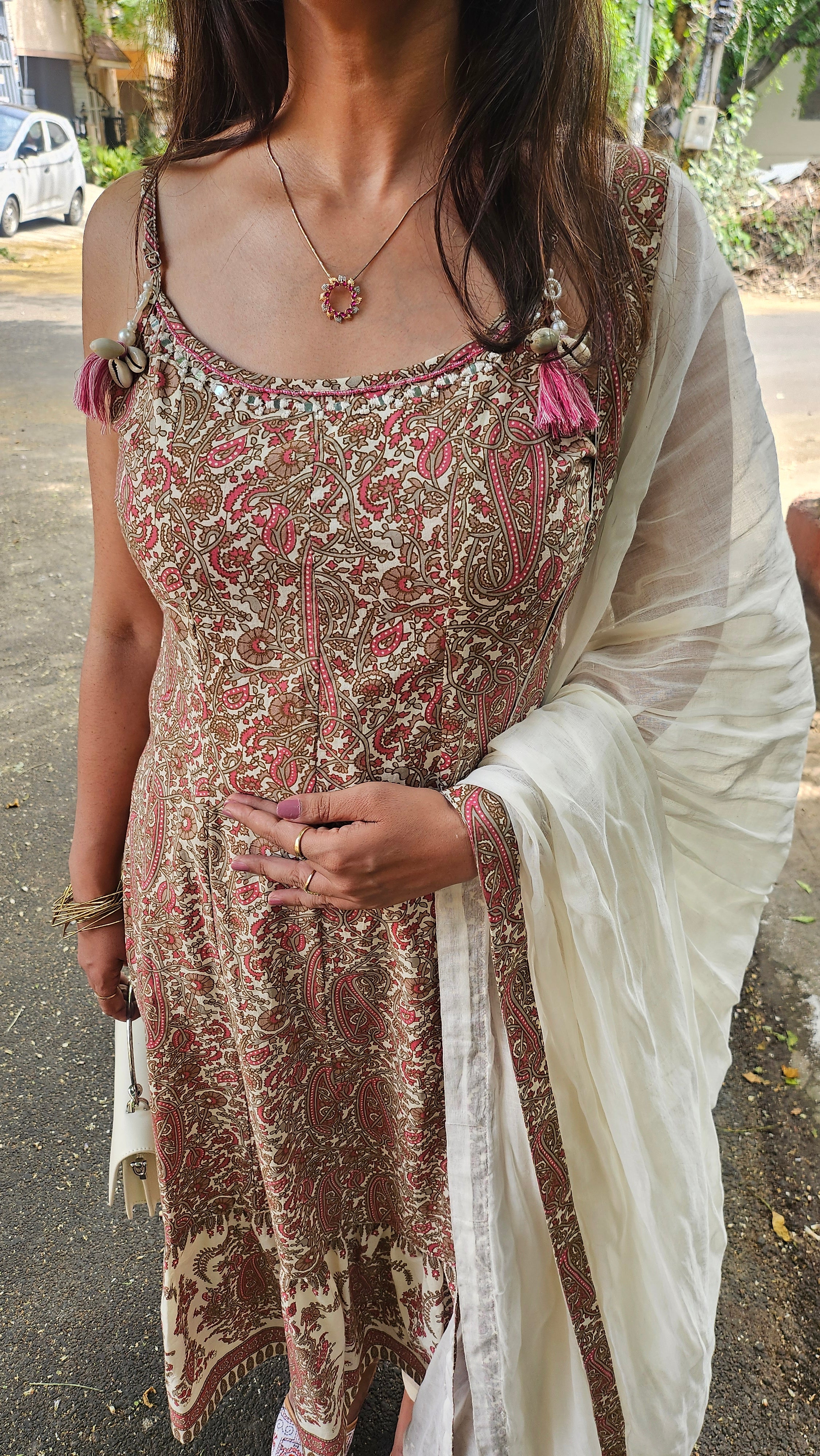 Chic Printed Cotton Kurta Pant Set for Women – Indo-Western Style