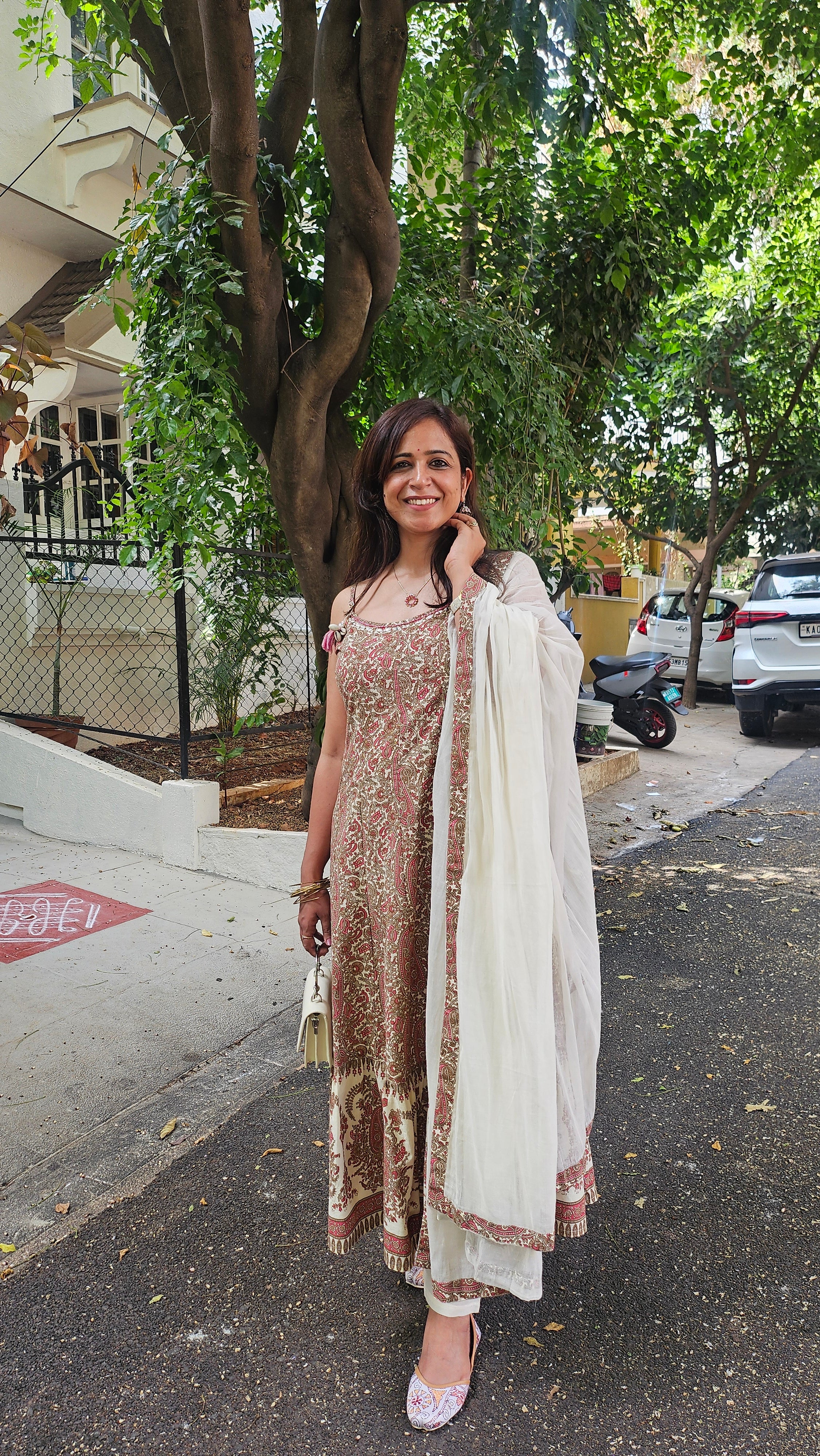 Chic Printed Cotton Kurta Pant Set for Women – Indo-Western Style