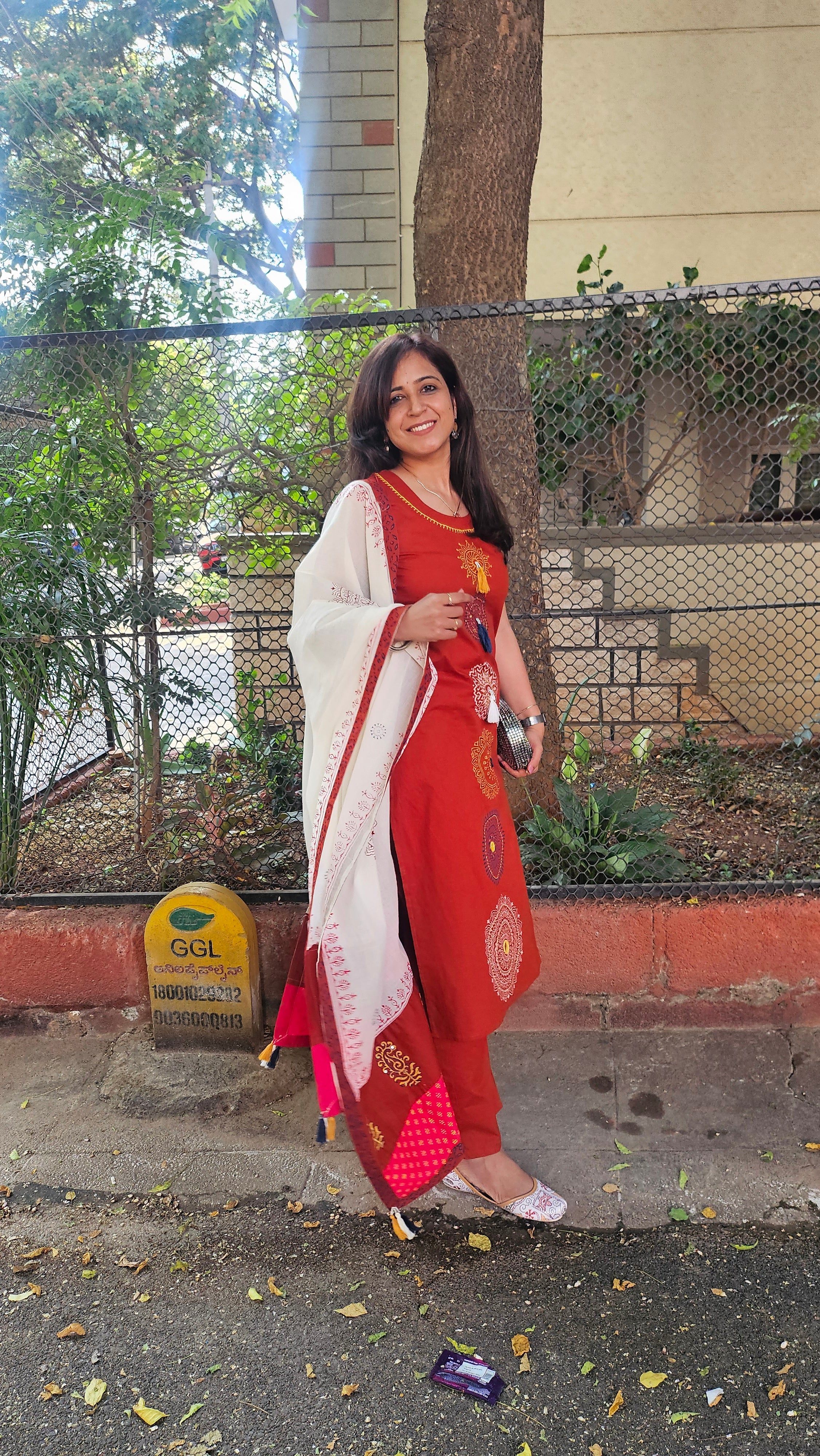 Rusty Magic Cotton Dupatta Set