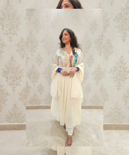 Dil Maange More – Ivory Partywear Suit Set with Heritage Embroidery