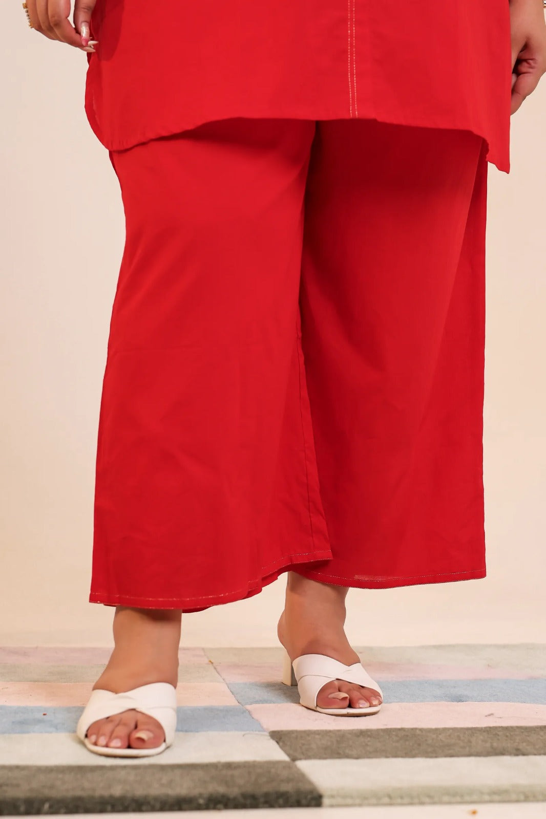Plus Size Cotton Co-ord Set with Dragonfly Pocket Detail