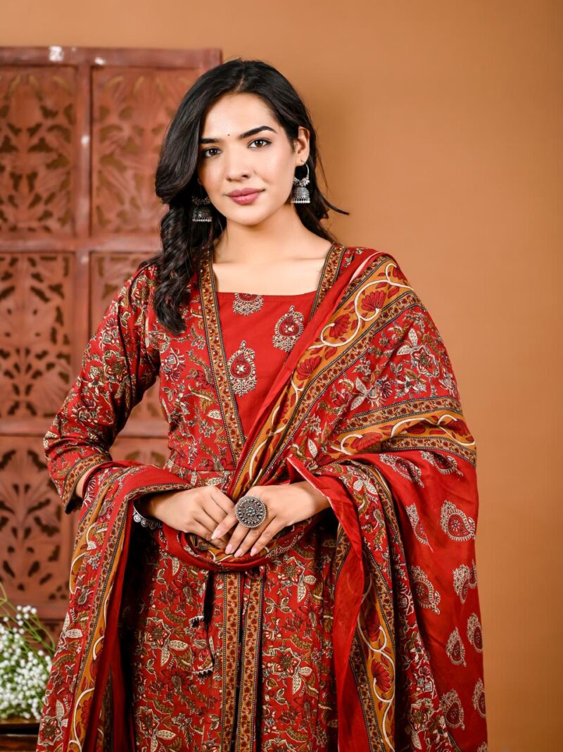 Block Print – Cotton Anarkali Dupatta Suit