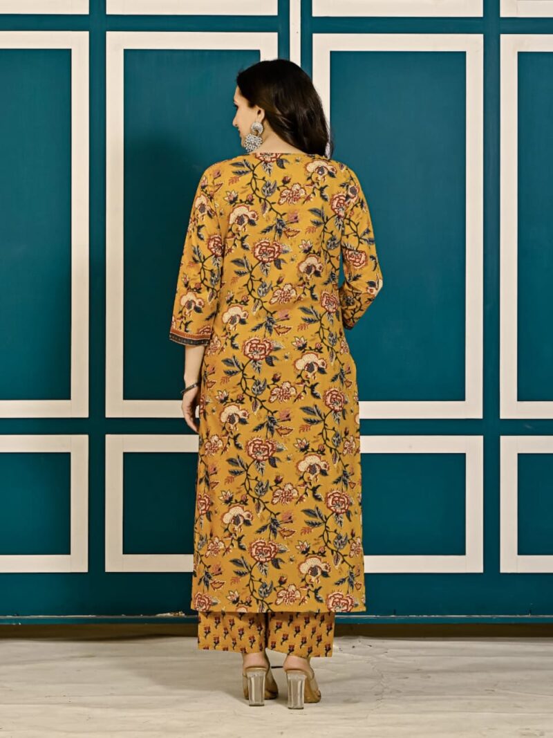 Yellow Block Print – Jaipuri Cotton Dupatta Suit