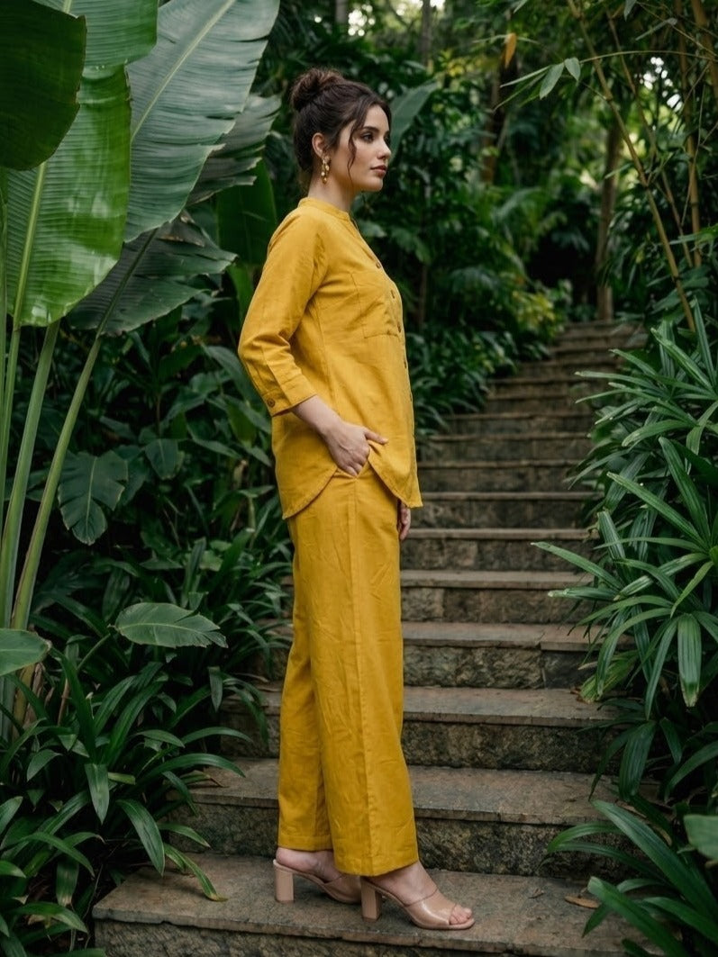 Cotton Co-Ord Set Mustard