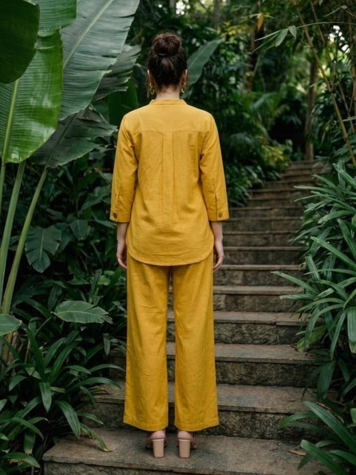 Cotton Co-Ord Set Mustard