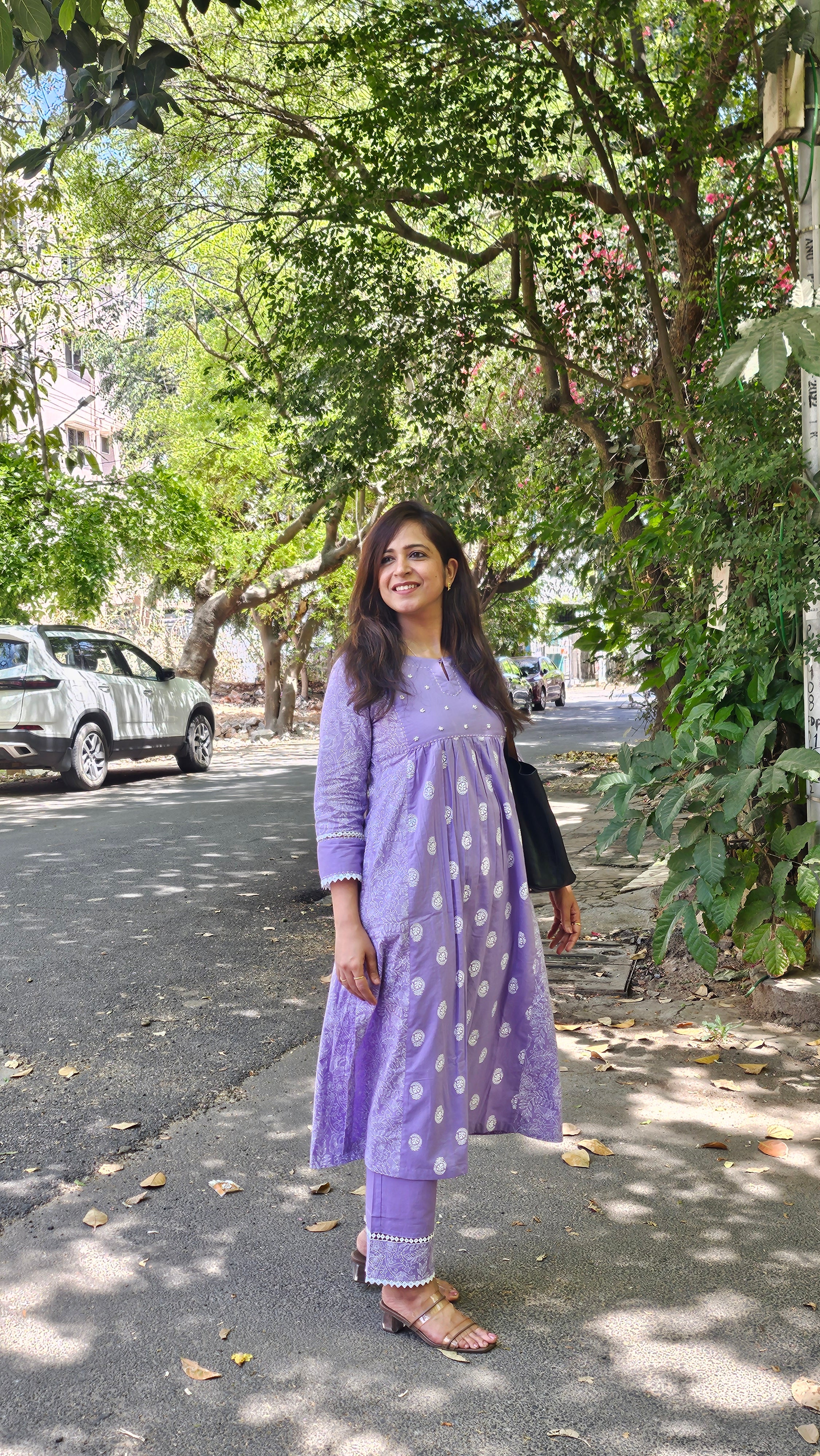 Lavender Love – Cotton Kurta Pant Set