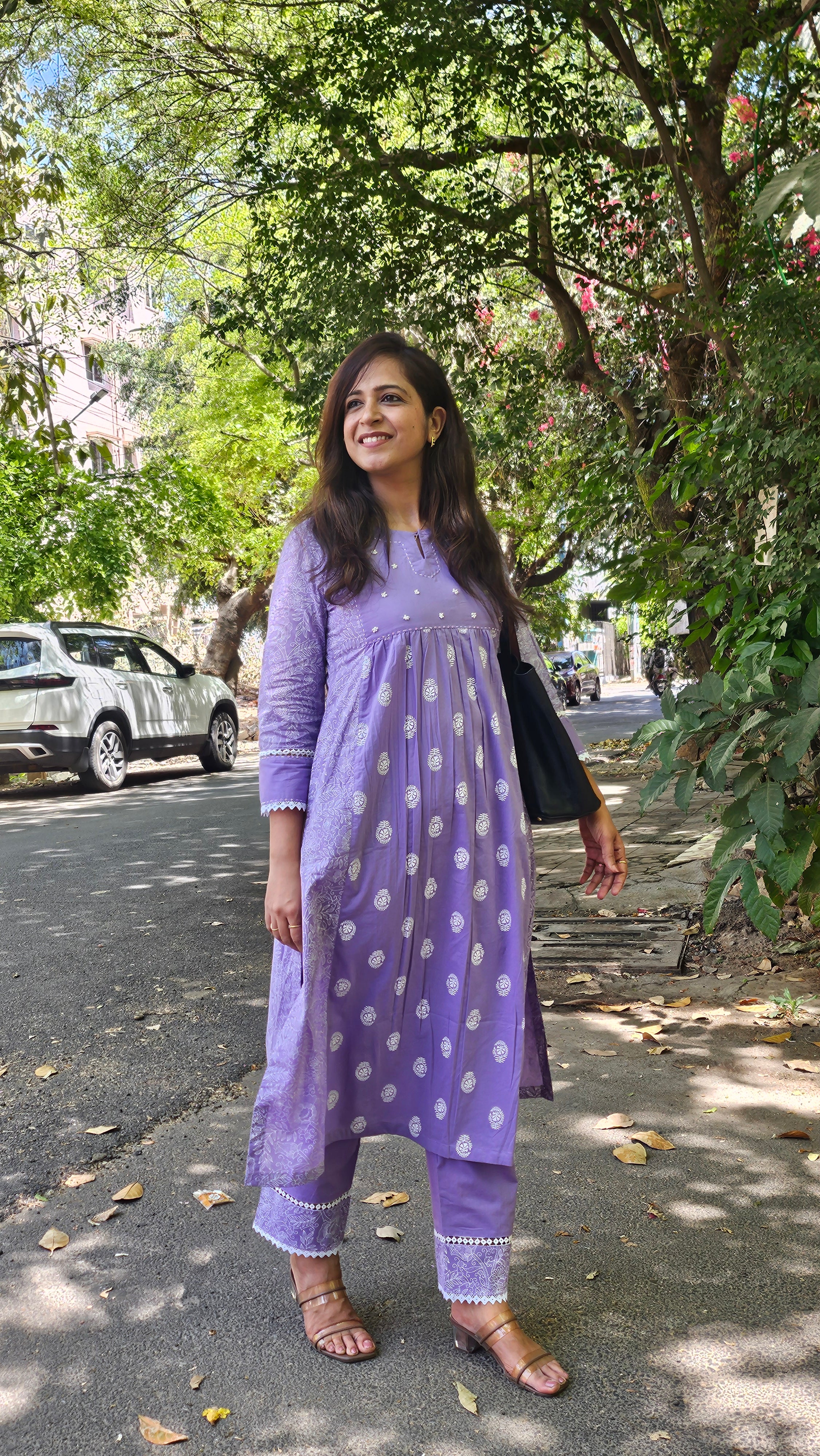 Lavender Love – Cotton Kurta Pant Set