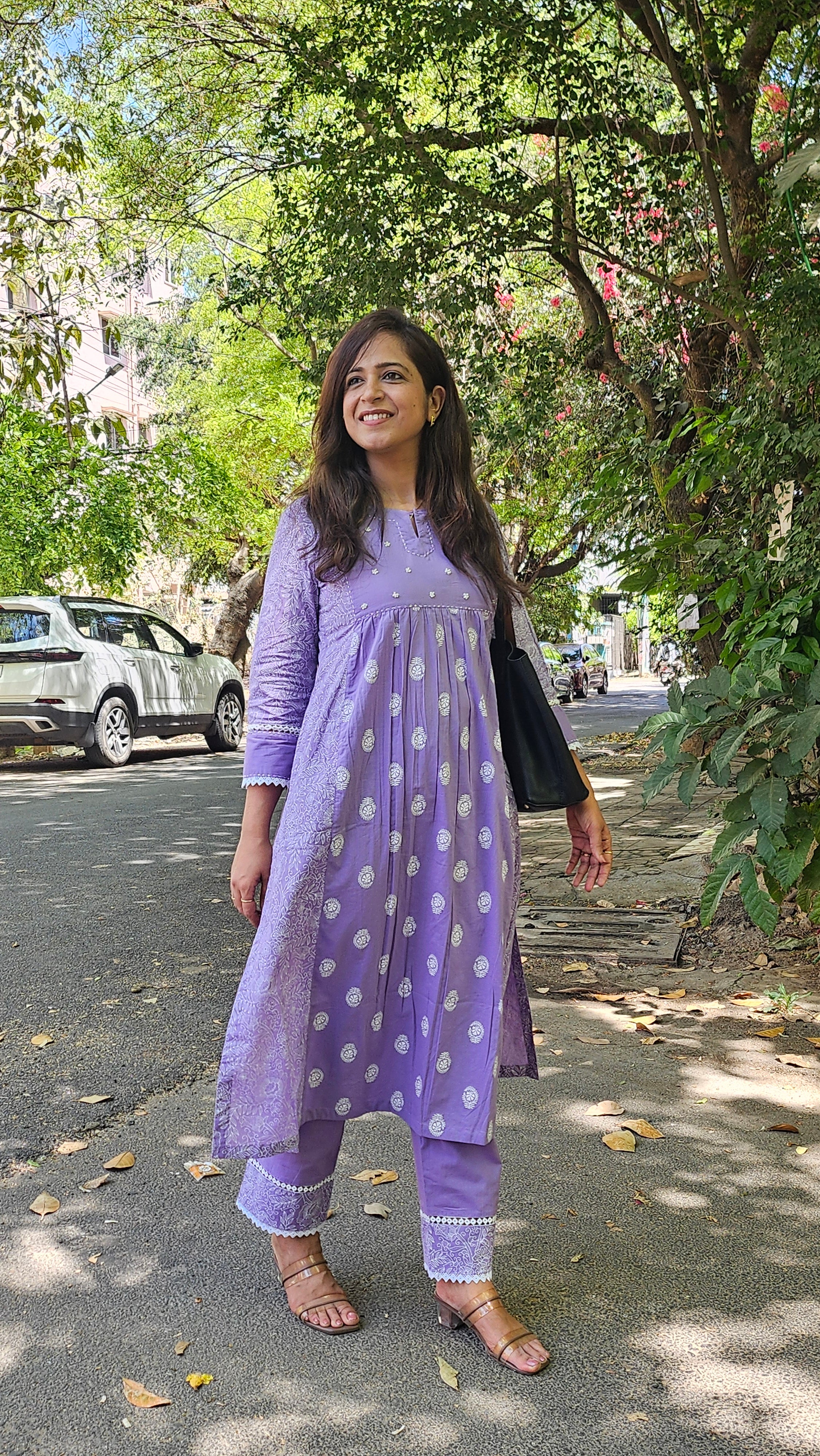 Lavender Love – Cotton Kurta Pant Set