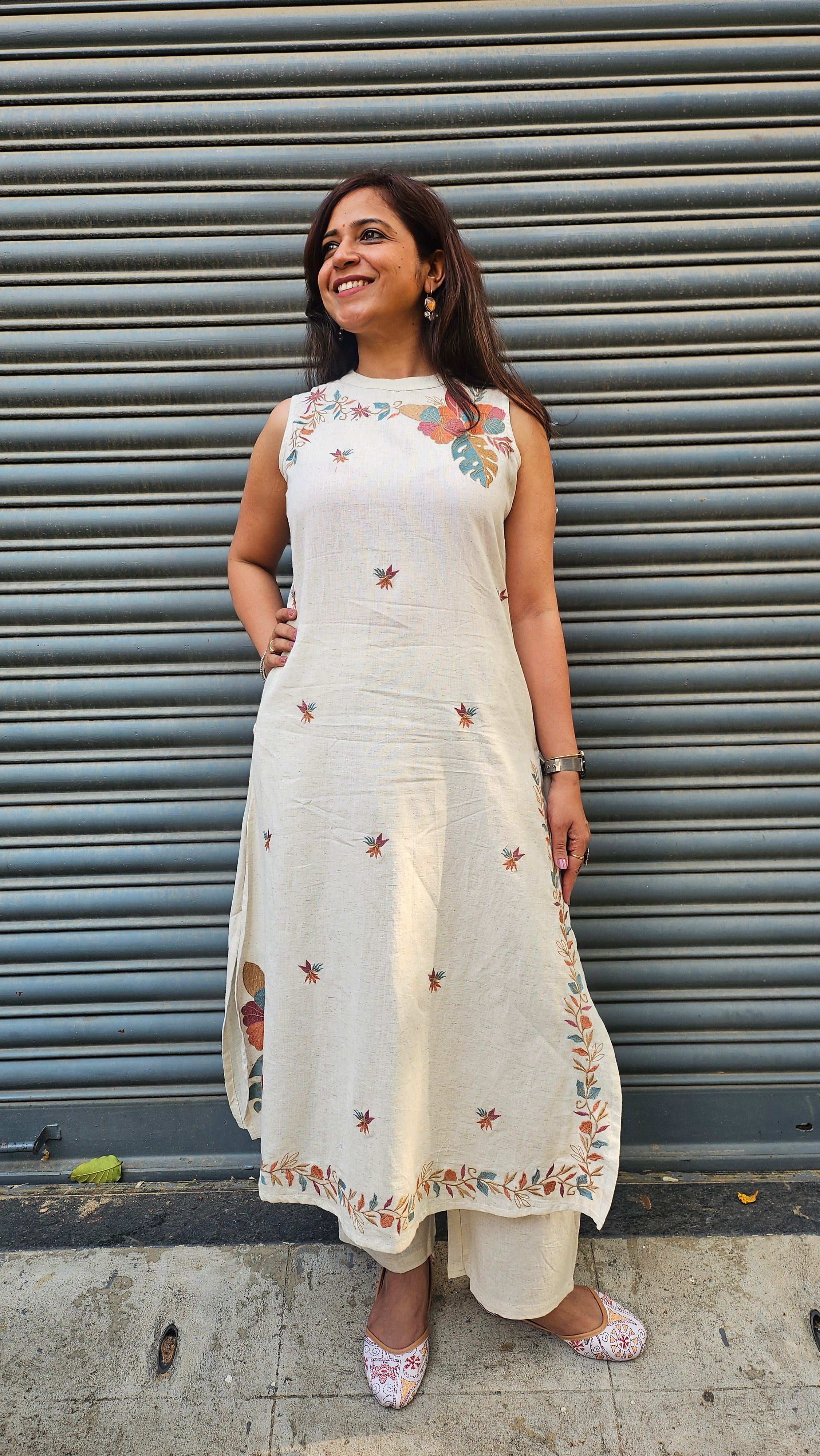 Khadi Cotton-Sleeveless-Coord set