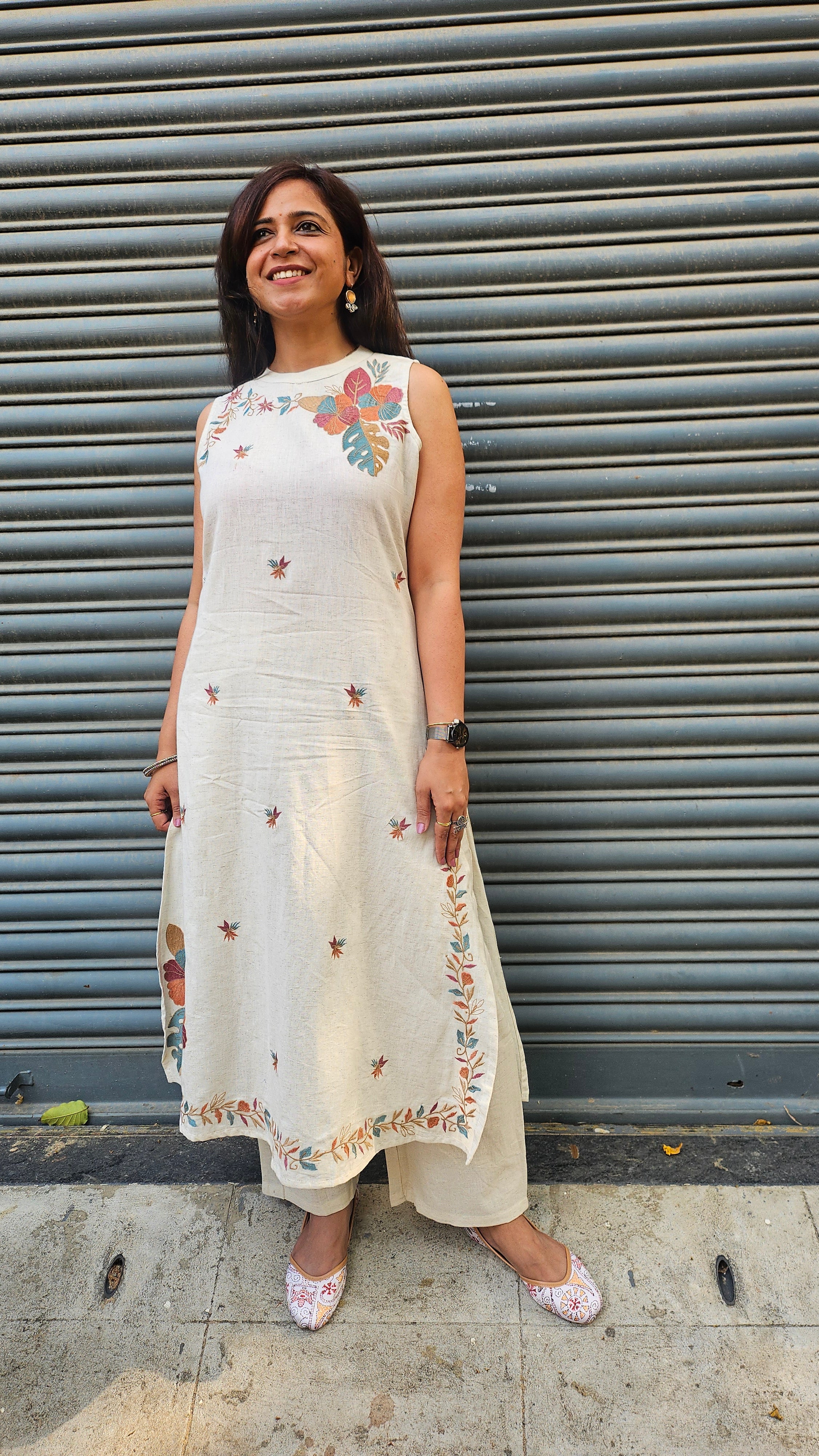 Khadi Cotton-Sleeveless-Coord set