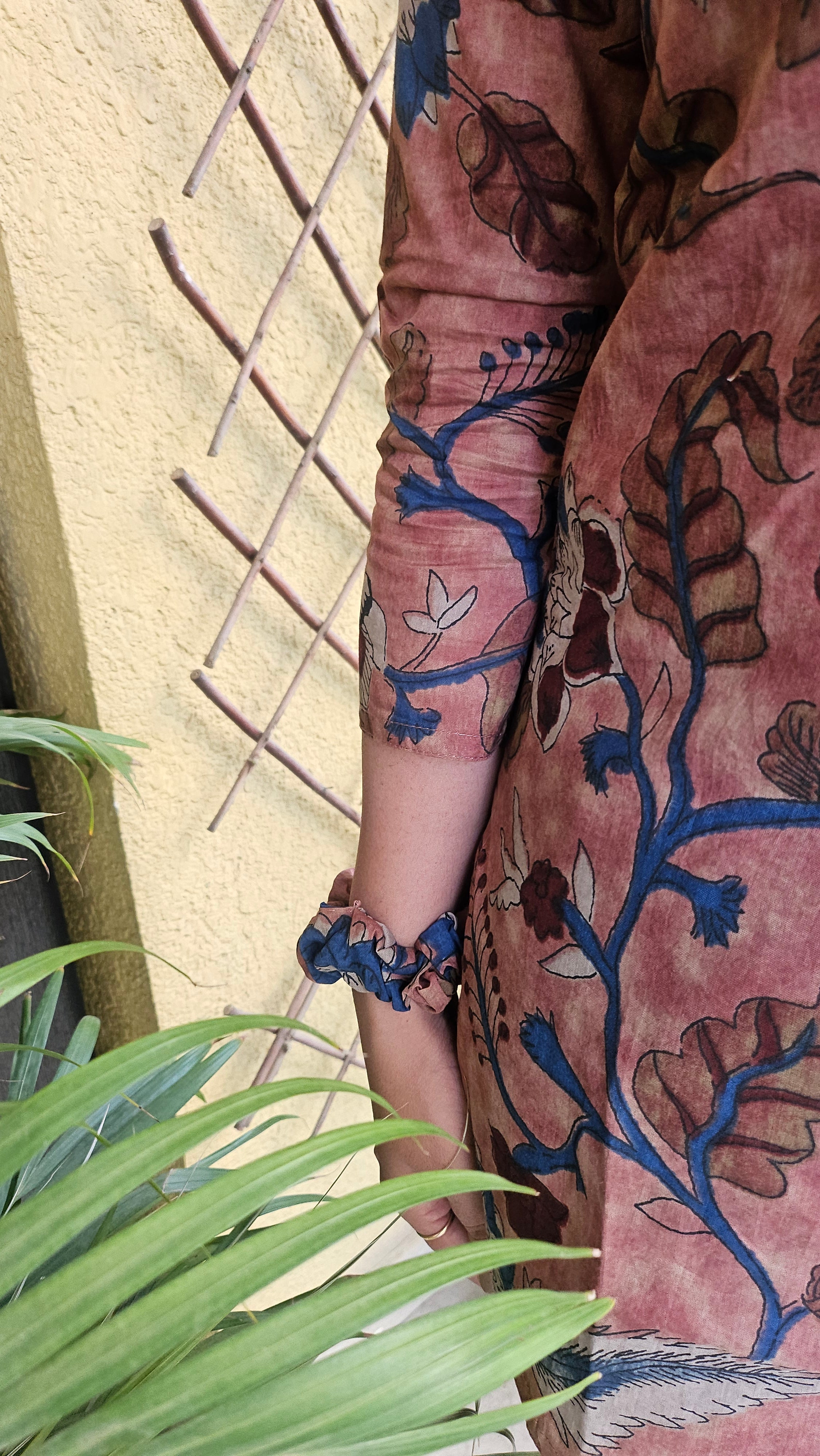 Rustic Rose Jaipur Print Comfy Cotton Coord Set with Scrunchie