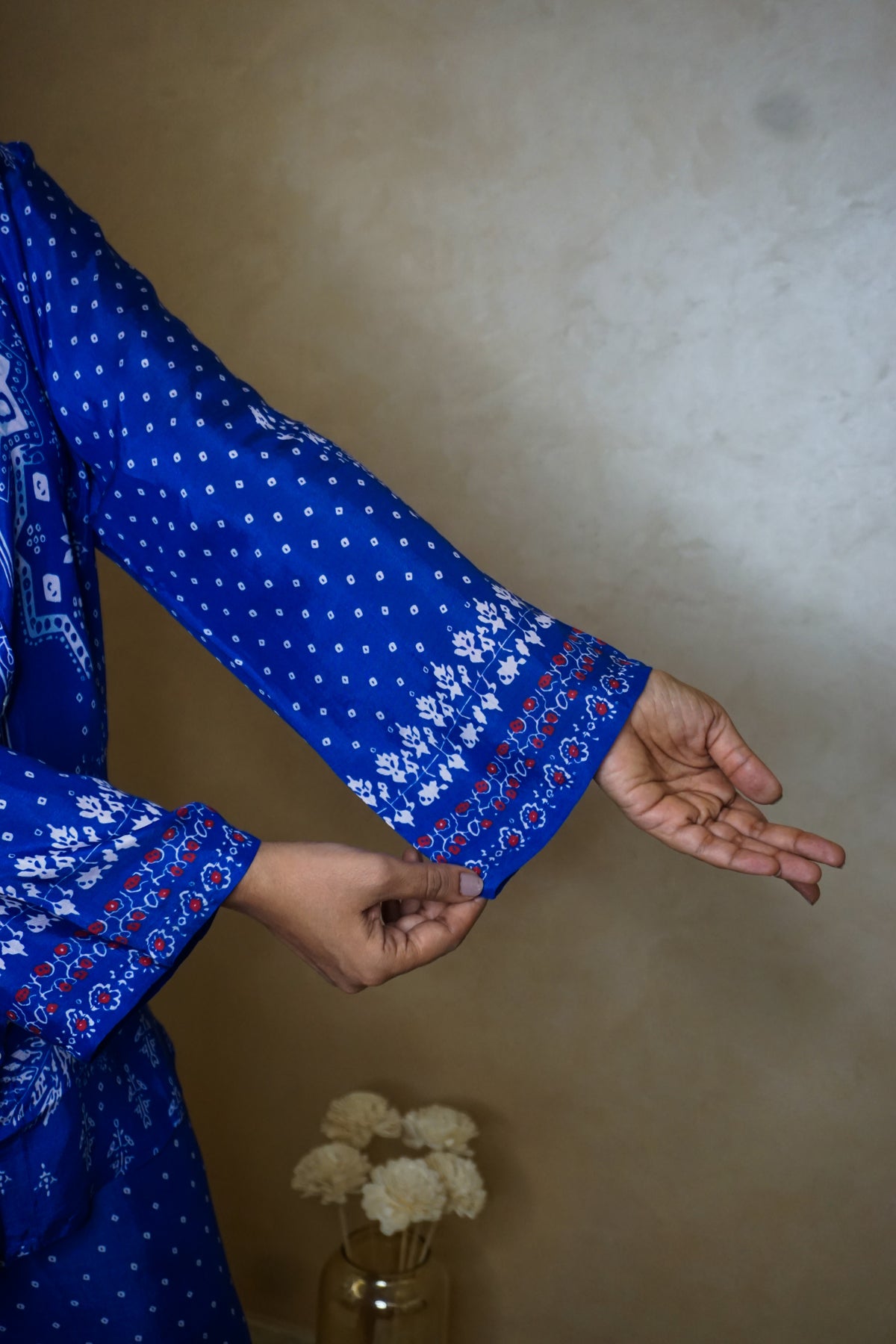 Royal Blue Bandhani Print Lightweight Co-ord Set for Women