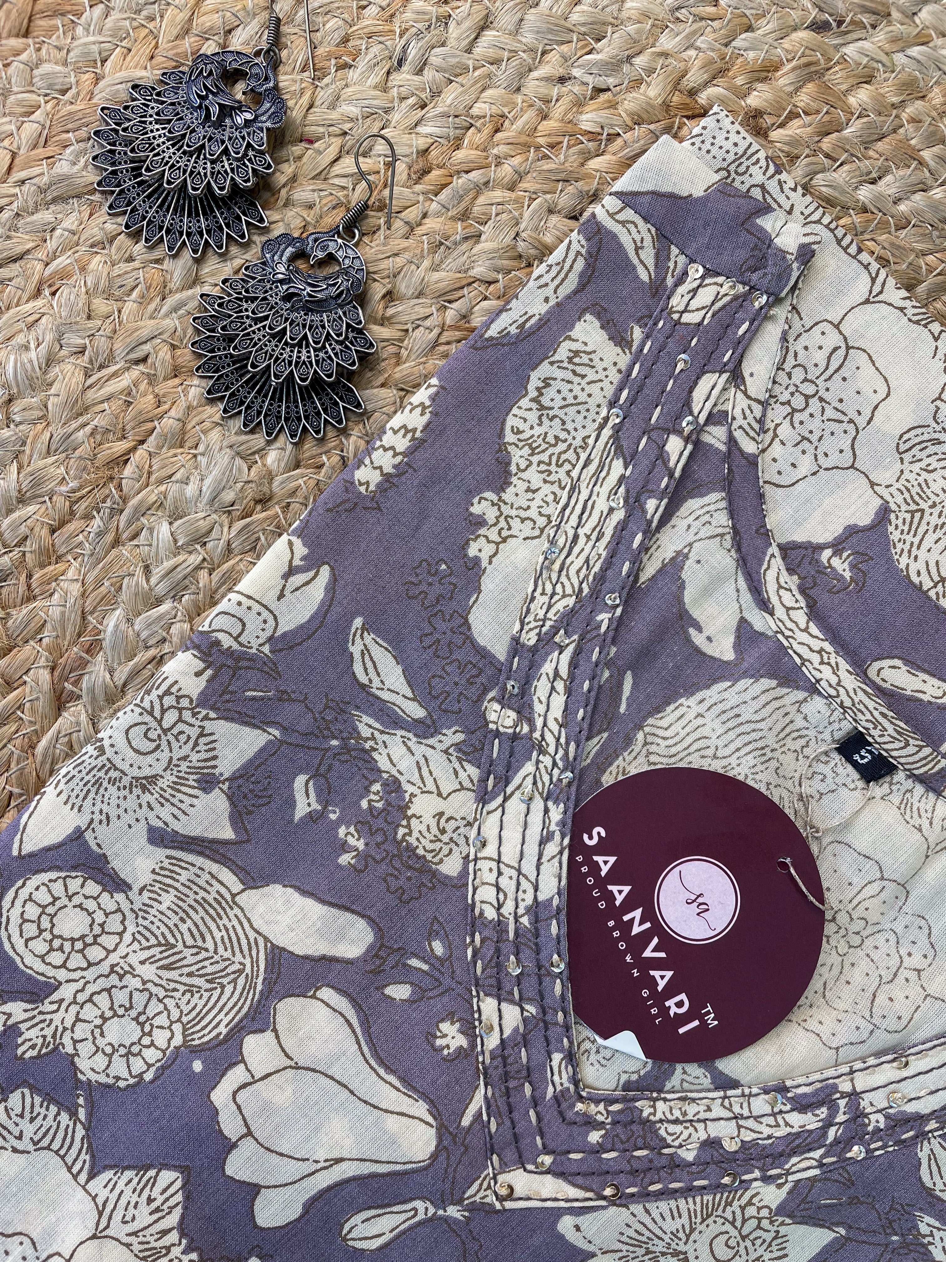 Grey Cotton Straight Kurta –  Jaipur Collection