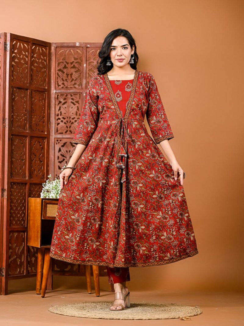 Block Print – Cotton Anarkali Dupatta Suit
