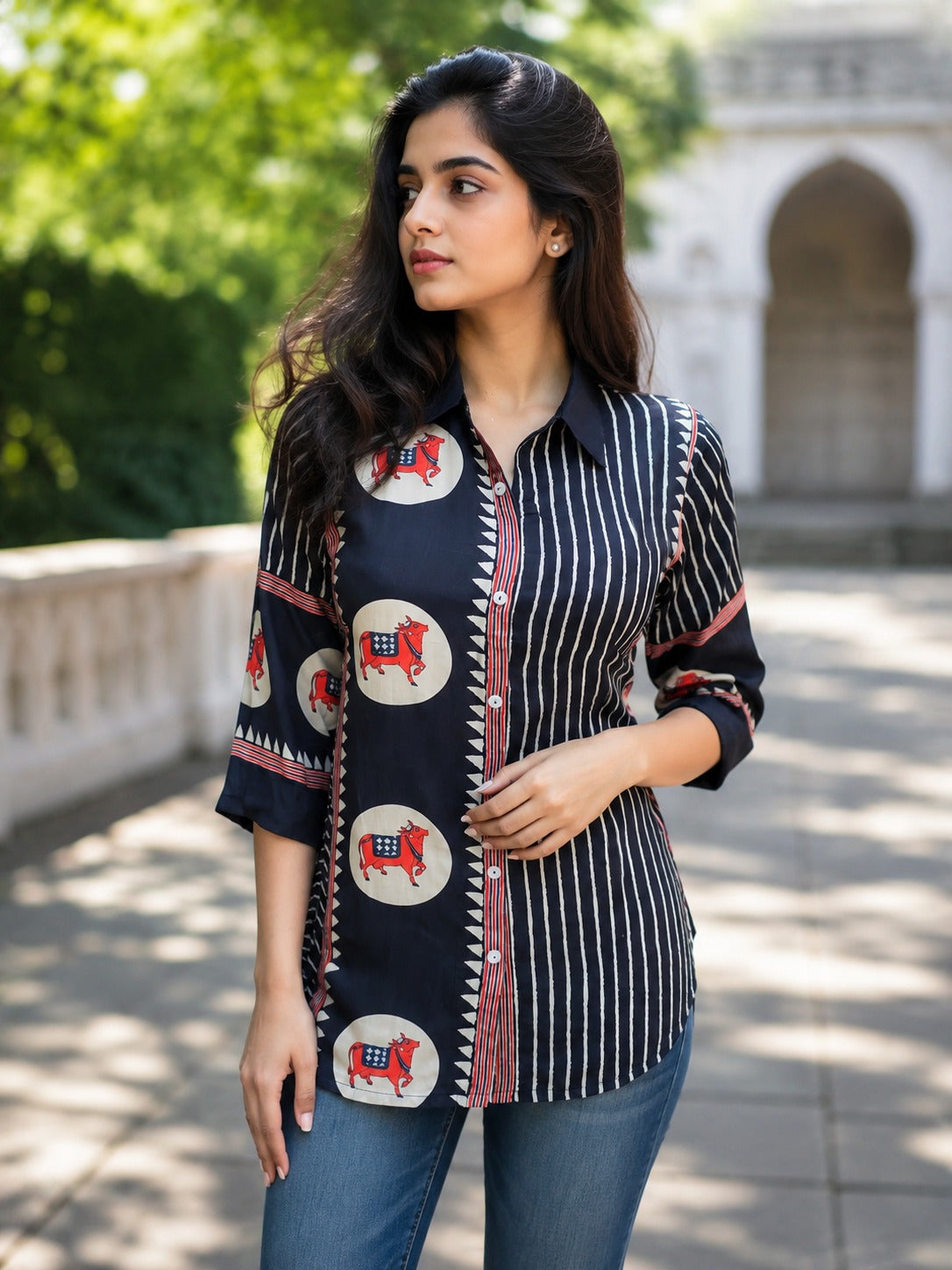 Jaipur Heritage Printed Crepe Shirt